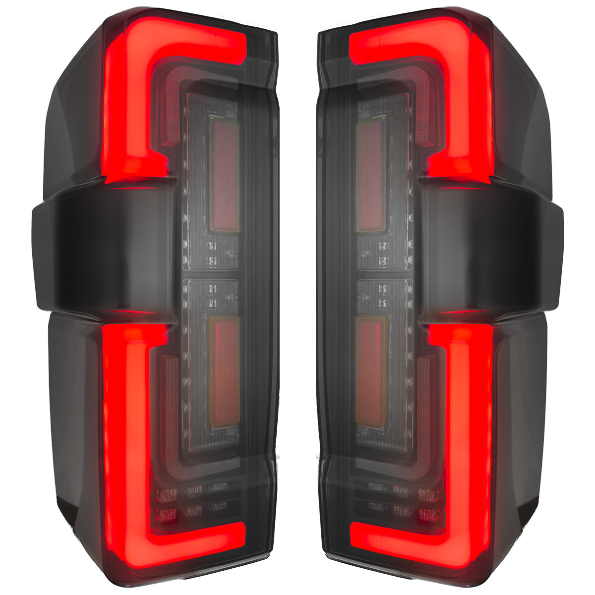 Ford Super Duty 23-26 Ultra Bright OLED Tail Lights Startup Light Sequence (Replaces Factory/OEM Halogen w/ BLIS Only) - Multiple Lens