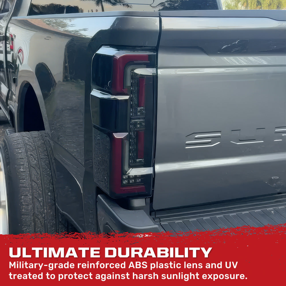 Ford Super Duty 23-26 Ultra Bright OLED Tail Lights Startup Light Sequence (Replaces Factory/OEM Halogen w/ BLIS Only) - Multiple Lens