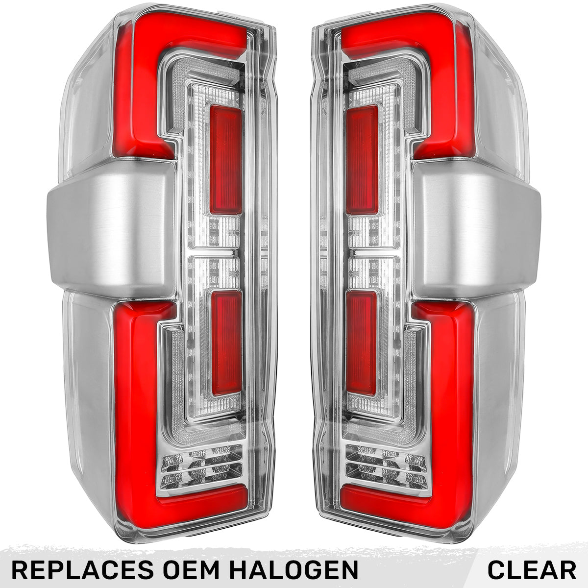 Ford Super Duty 23-26 Ultra Bright OLED Tail Lights Startup Light Sequence (Replaces Factory/OEM Halogen w/ BLIS Only) - Multiple Lens