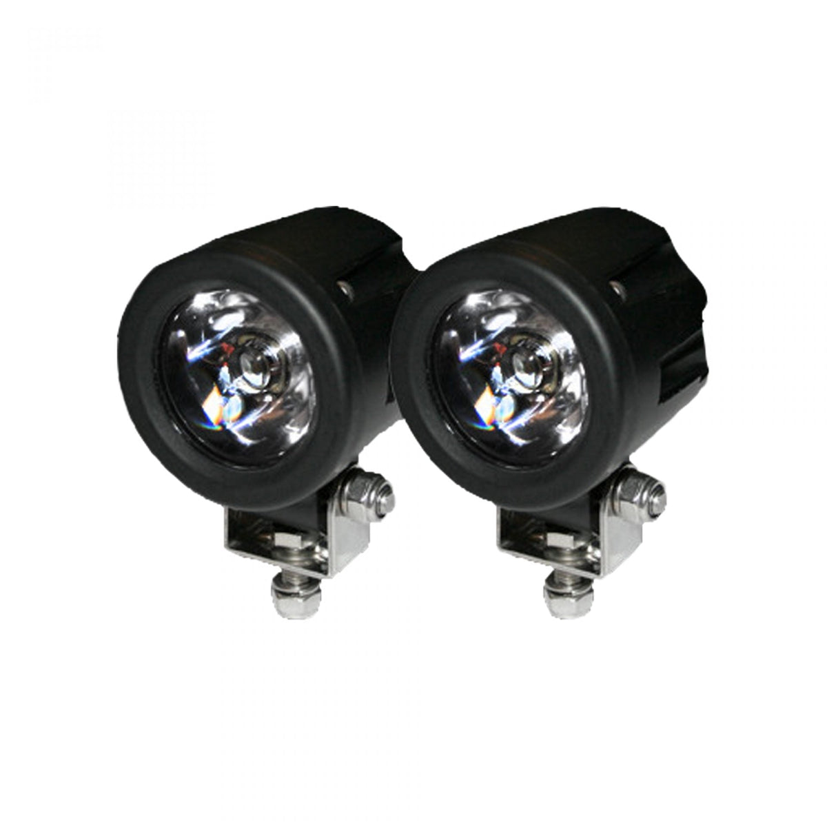 High-Power 3000 Lumen Driving Light Kit 6000K LEDs Chrome Circle Housing Clear