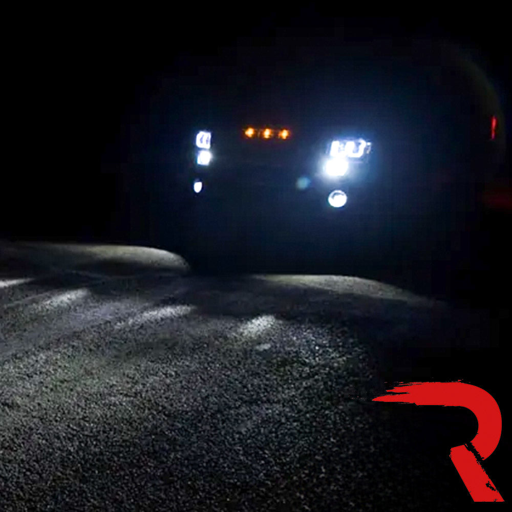 Ford F150 09-14 Ultra Bright White LED Fog Lights 2-Pc Kit (Replaces Factory Fog Lights) - Multiple Lens
