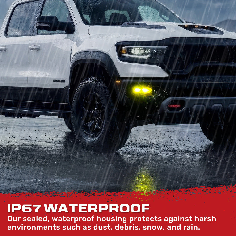 Dodge 19-22 RAM 1500, 2500, 3500 (Does Not Fit Classic Models) Ultra High Power LED & DRL Fog Lights - Multiple Colors