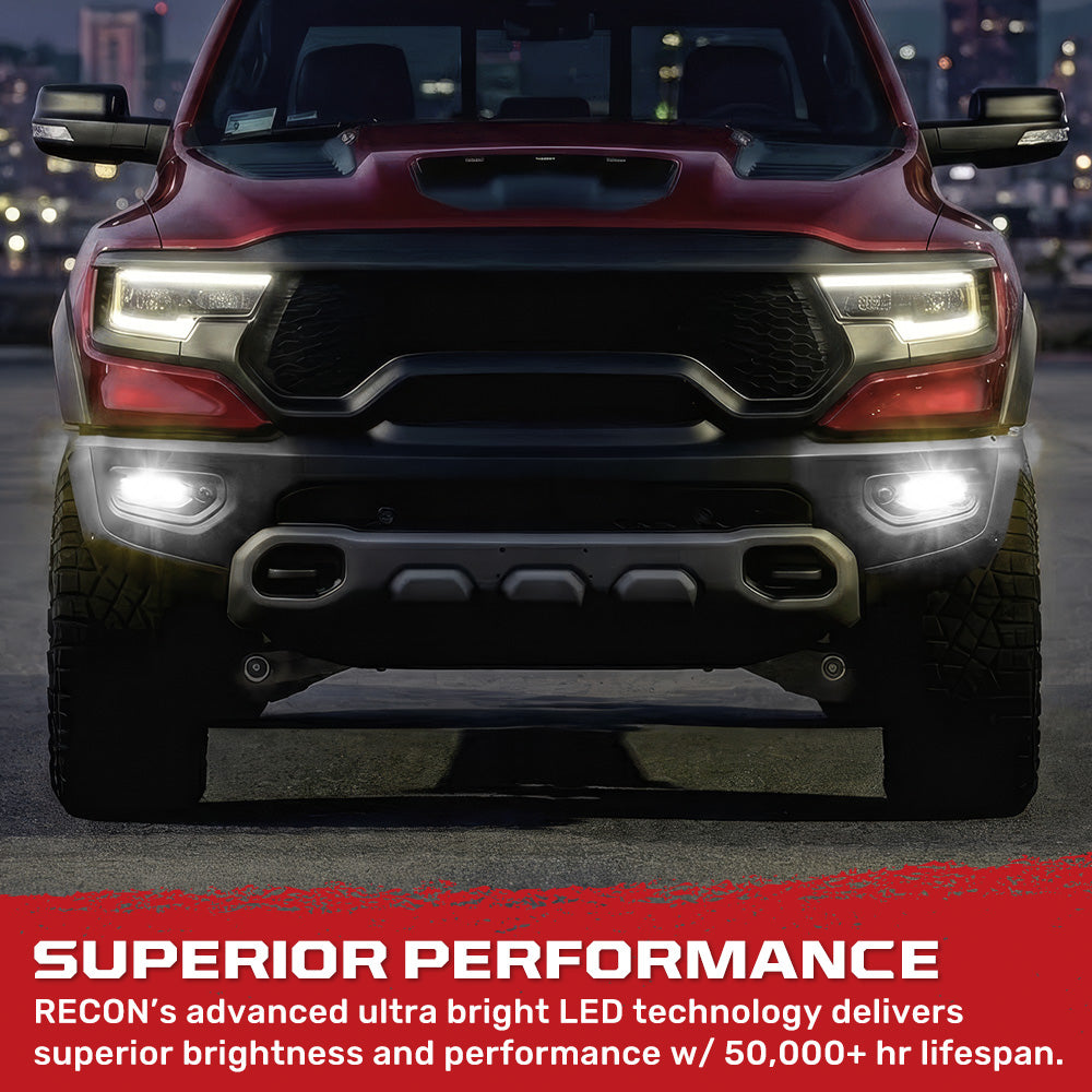 Dodge 19-22 RAM 1500, 2500, 3500 (Does Not Fit Classic Models) Ultra High Power LED & DRL Fog Lights - Multiple Colors