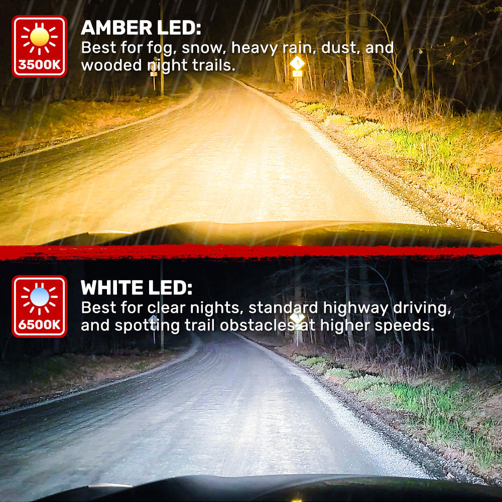 Universal 32" Heavy Duty Low Profile Slim Aluminum Ultra Bright 200W Dual Color Amber/White Flood Spot Combo LED Light Bar