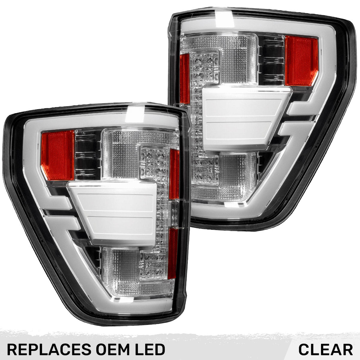 Ford F150 & Raptor 21-23 Ultra Bright OLED Tail Lights w/ Startup Light Sequence (Replaces Factory LED Tail Lights w/ BLIS Only) - Multiple Lens