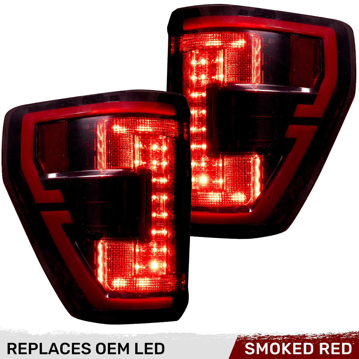 Ford F150 & Raptor 21-23 Ultra Bright OLED Tail Lights w/ Startup Light Sequence (Replaces Factory LED Tail Lights w/ BLIS Only) - Multiple Lens