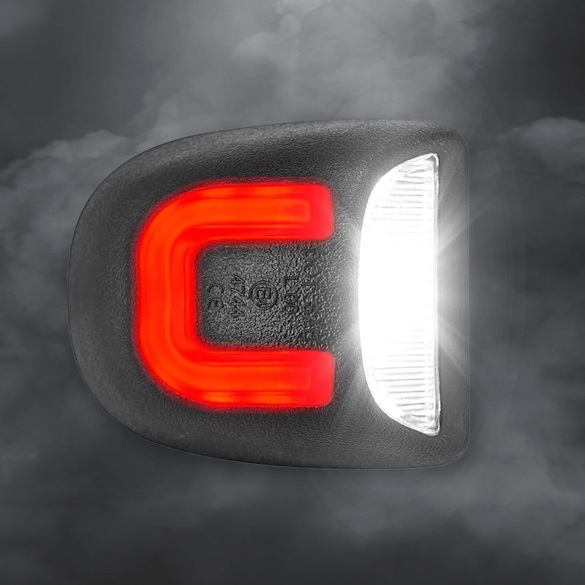 Chevy Silverado & GMC Sierra 07-13 Ultra Bright White LED License Plate Illumination w/ Rear Red C Shaped Accent Lights