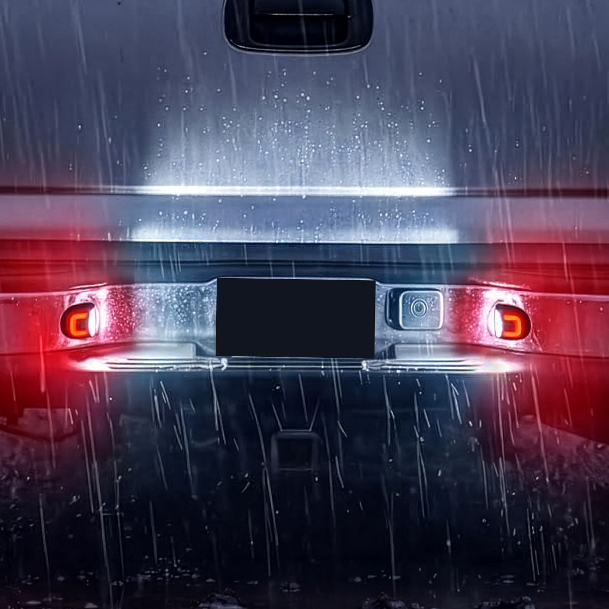 Chevy Silverado & GMC Sierra 07-13 Ultra Bright White LED License Plate Illumination w/ Rear Red C Shaped Accent Lights