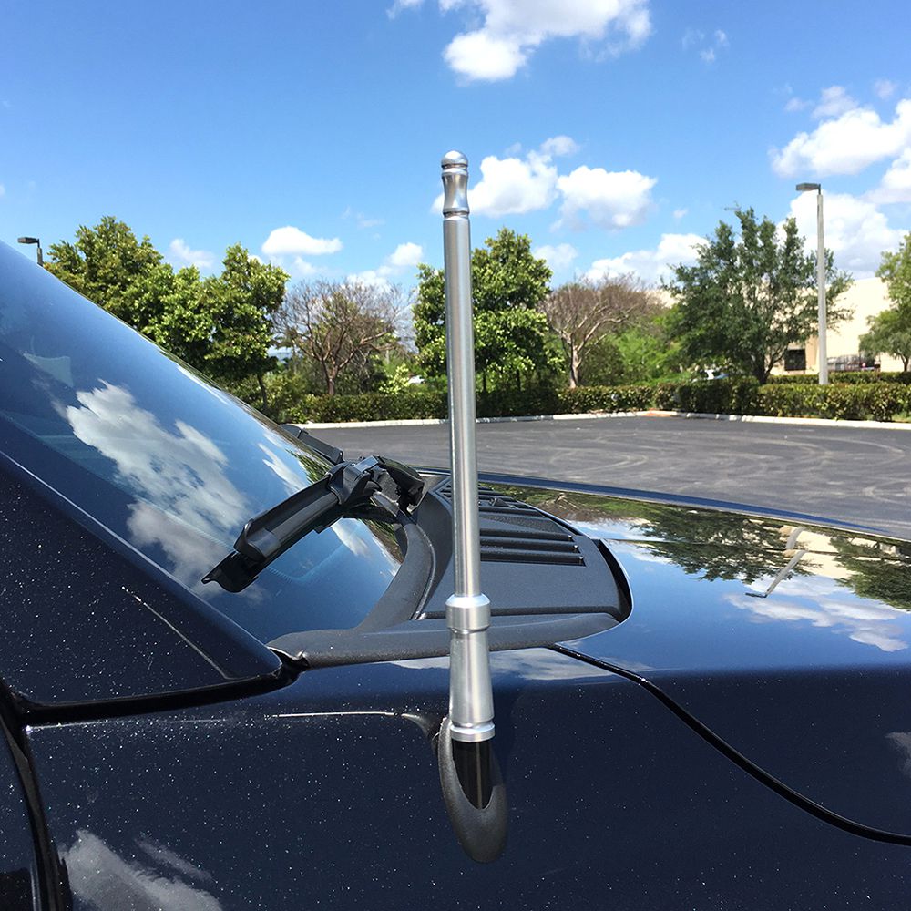 Aluminum 8" Antenna (Fits OEM Factory Threaded Antenna) Orange & Green