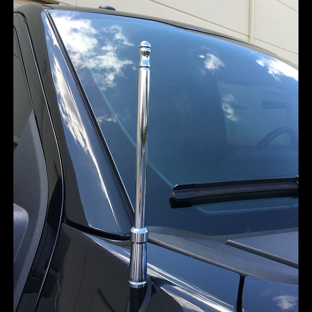 Aluminum 8" Antenna (Fits OEM Factory Threaded Antenna) Orange & Green