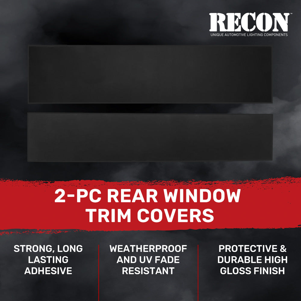 Chevy Silverado & GMC Sierra 2500/3500 20-26 Protective 2-Pc Rear Sliding Window Trim - High Gloss Black