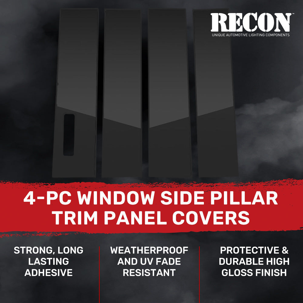 Ford F150 15-21 Protective Side Window 4-PC Pillar Trim Covers with Keypad Cutout - High Gloss Black RECON Ford F150 15-21 Protective Side Window 4-PC Pillar Trim Covers with Keypad Cutout - High Gloss Black Ford F150 15-21 Protective Side Window 4-PC Pillar Trim Covers with Keypad Cutout - High Gloss Black Ford F150 15-21 Protective Side Window 4-PC Pillar Trim Covers with Keypad Cutout - High Gloss Black Ford F150 15-21 Protective Side Window 4-PC Pillar Trim Covers with Keypad Cutout - High Gloss Black