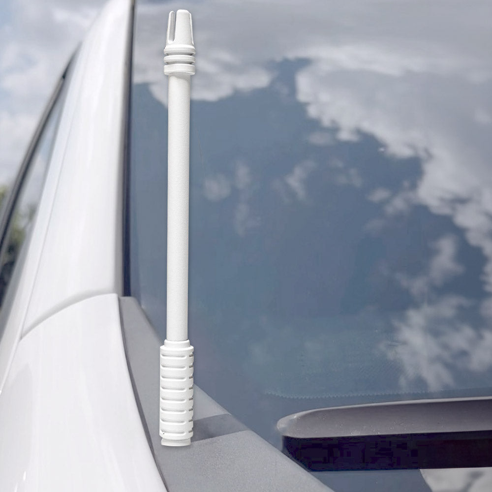 AR-15 Rifle Barrel 10" Aluminum Truck Antenna with 3-Pronged Threaded Flash Hider Barrel Tip (Antenna Fits OEM Factory Threaded Antenna Base) Multiple Colors