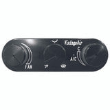 Vintage Air 3-Knob Horizontal Control Panel with Black Anodized Face and Knobs