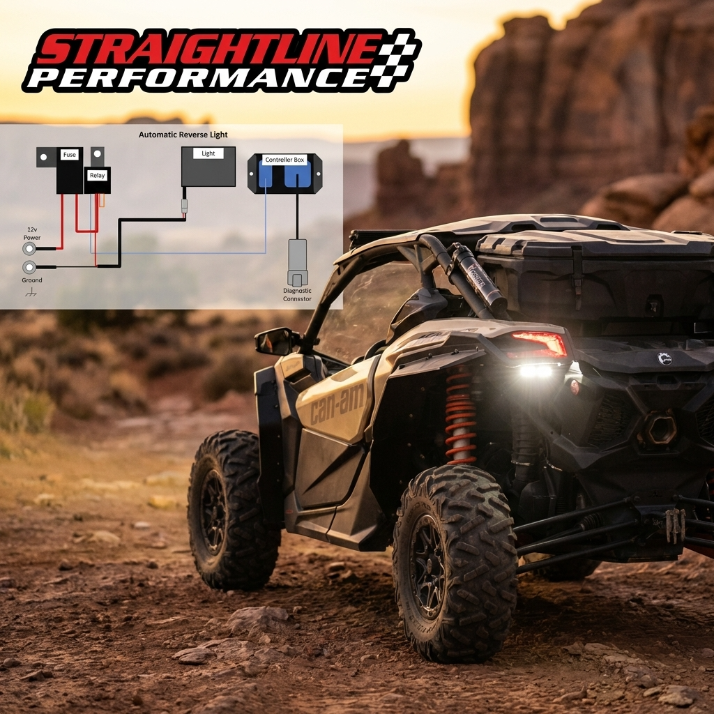 Straightline Performance SmartWire Backup Light Kit for Can-Am X3