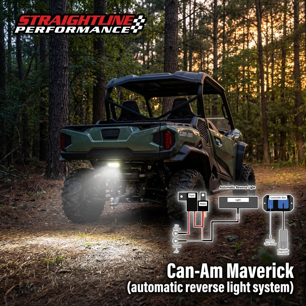 Straightline Performance SmartWire Backup Light Kit for Can-Am Commander & Maverick