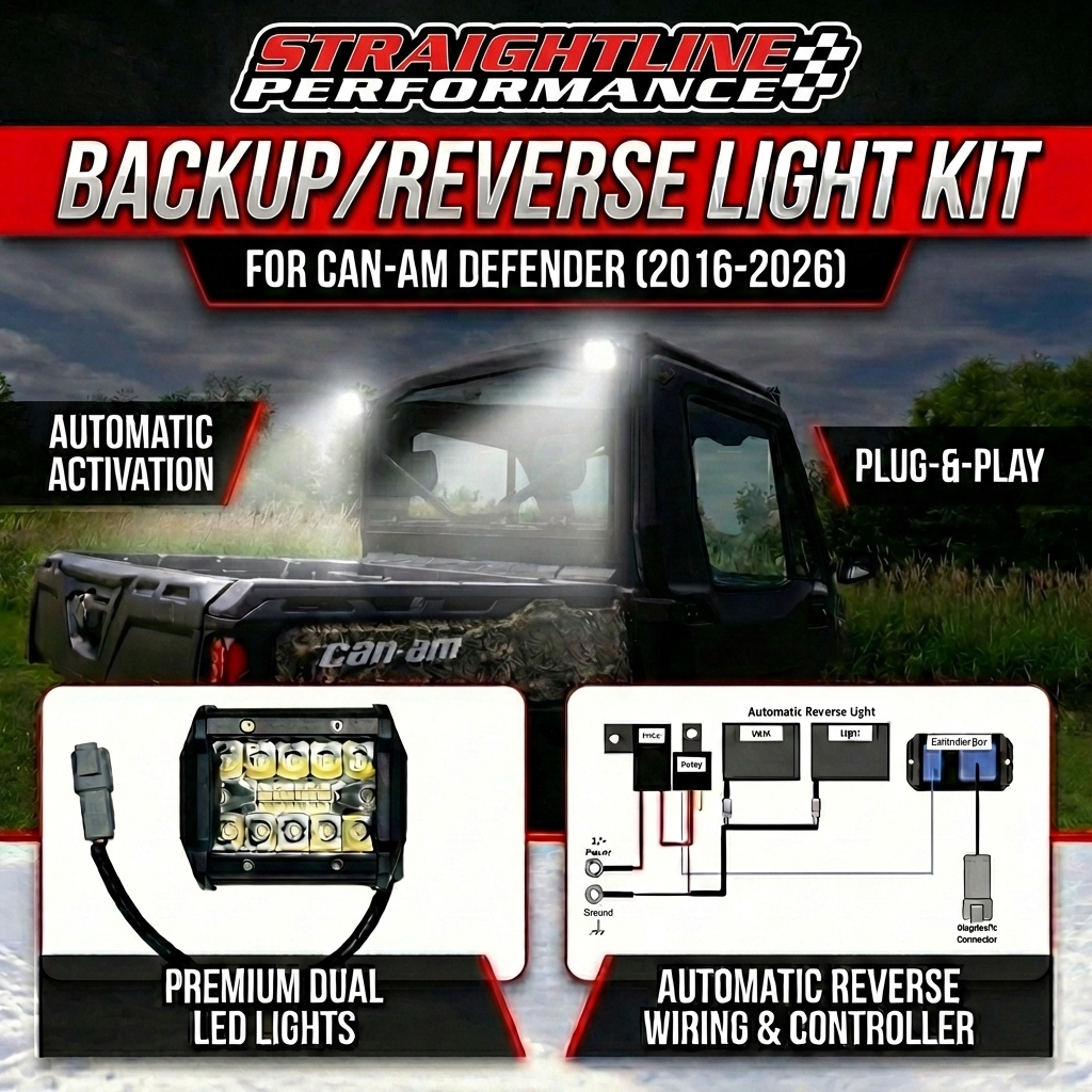 Straightline Performance SmartWire Backup Light Kit for Can-Am Defender