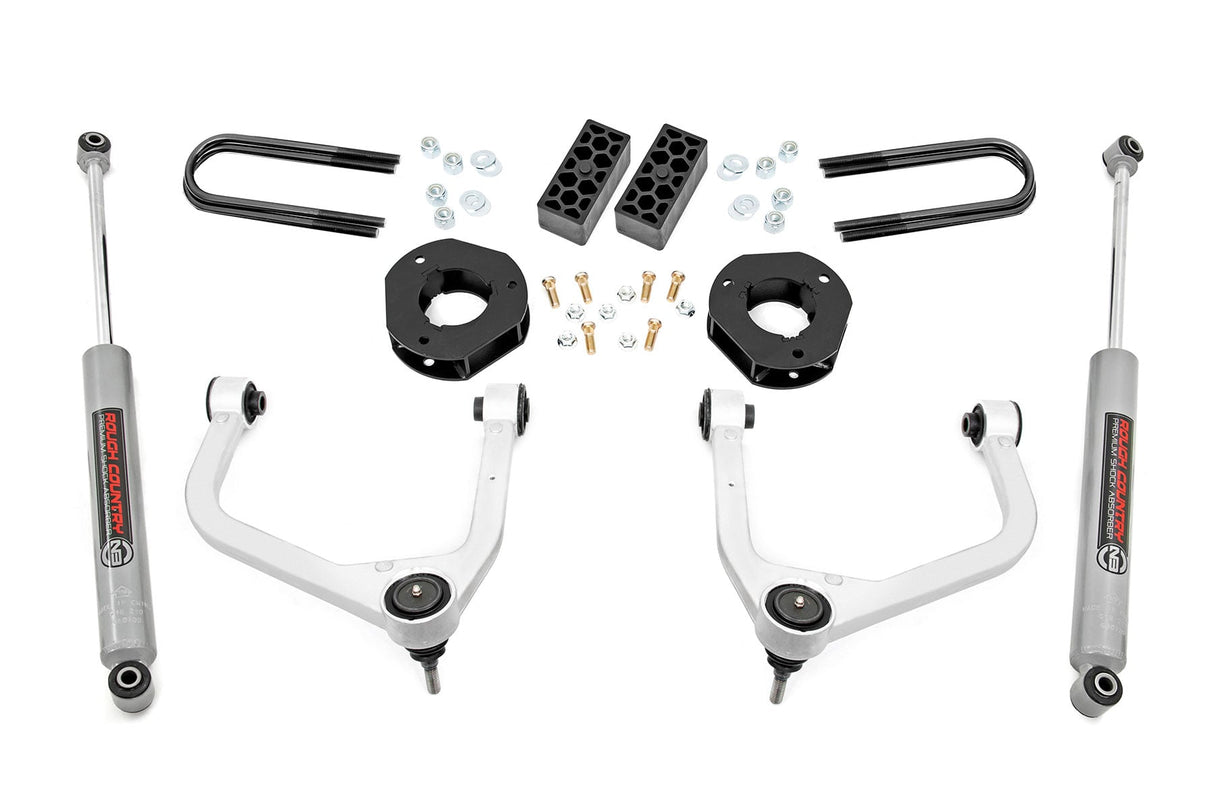 3.5 Inch Lift Kit Rear Mono Leaf Chevy Silverado 1500 2WD/4WD (2022-2024) Rough Country