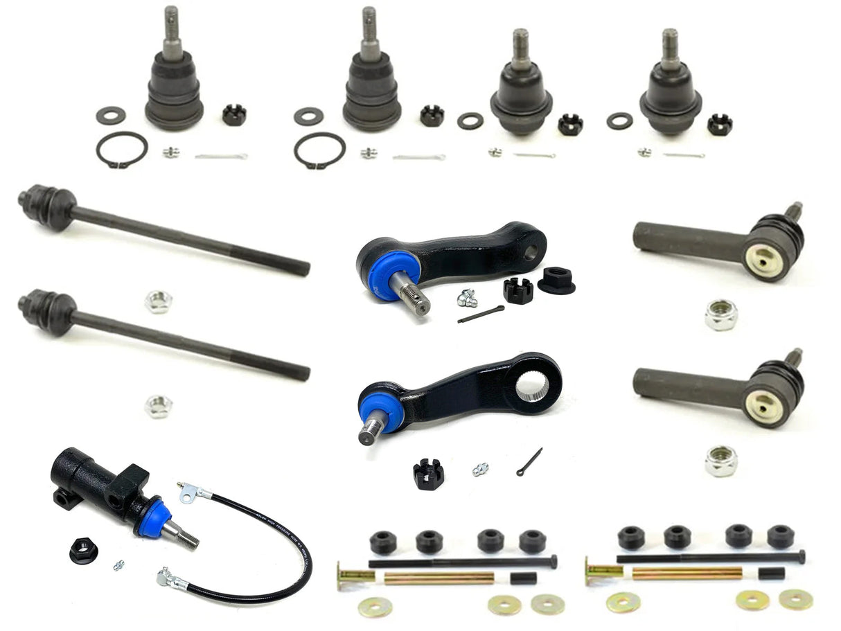 Forged Diesel 13 Piece Tie Rod Ball Joint Idler Pitman Arm Kit, 2001-2010 GM 6.6L Duramax LB7 LLY LBZ LMM Forged Diesel