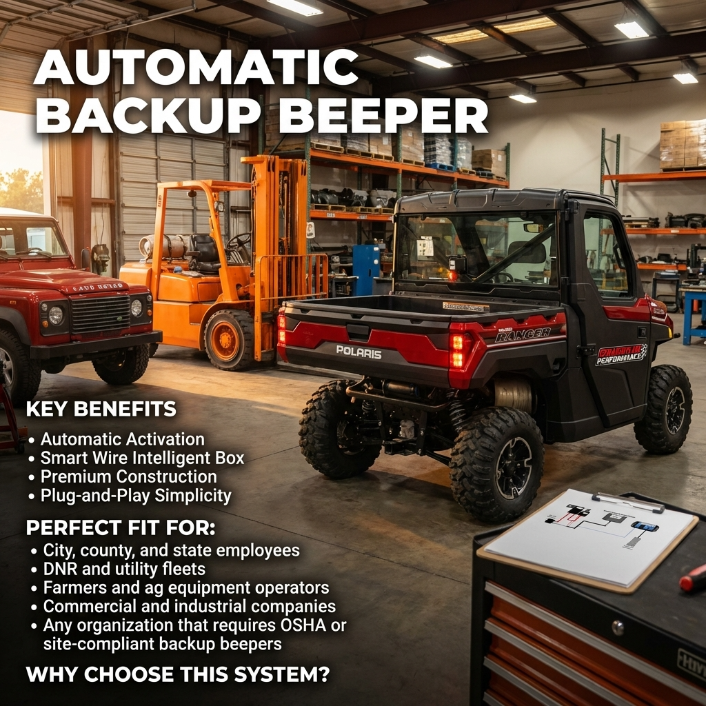 Straightline Performance SmartWire Backup Beeper Kit for Polaris Ranger