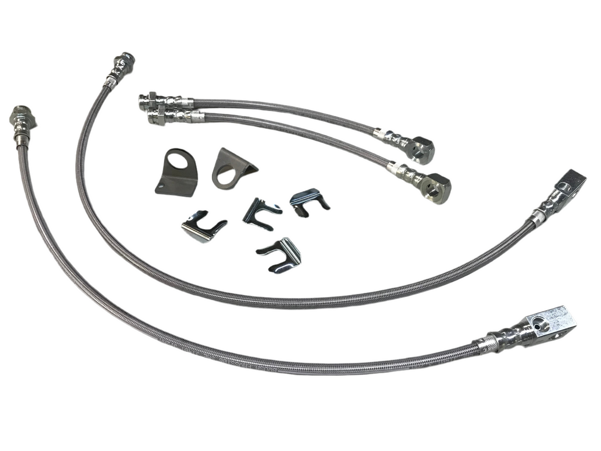 72-93 Dodge 4WD Dana 60 Stainless Steel Braided Brake Hoses