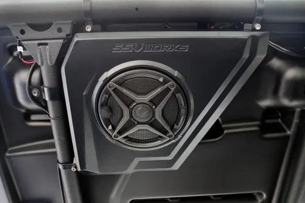 Yamaha Wolverine X4 Audio Pod System with MRB3 Dash Kit and Overhead Front Speaker Pods SSV Works