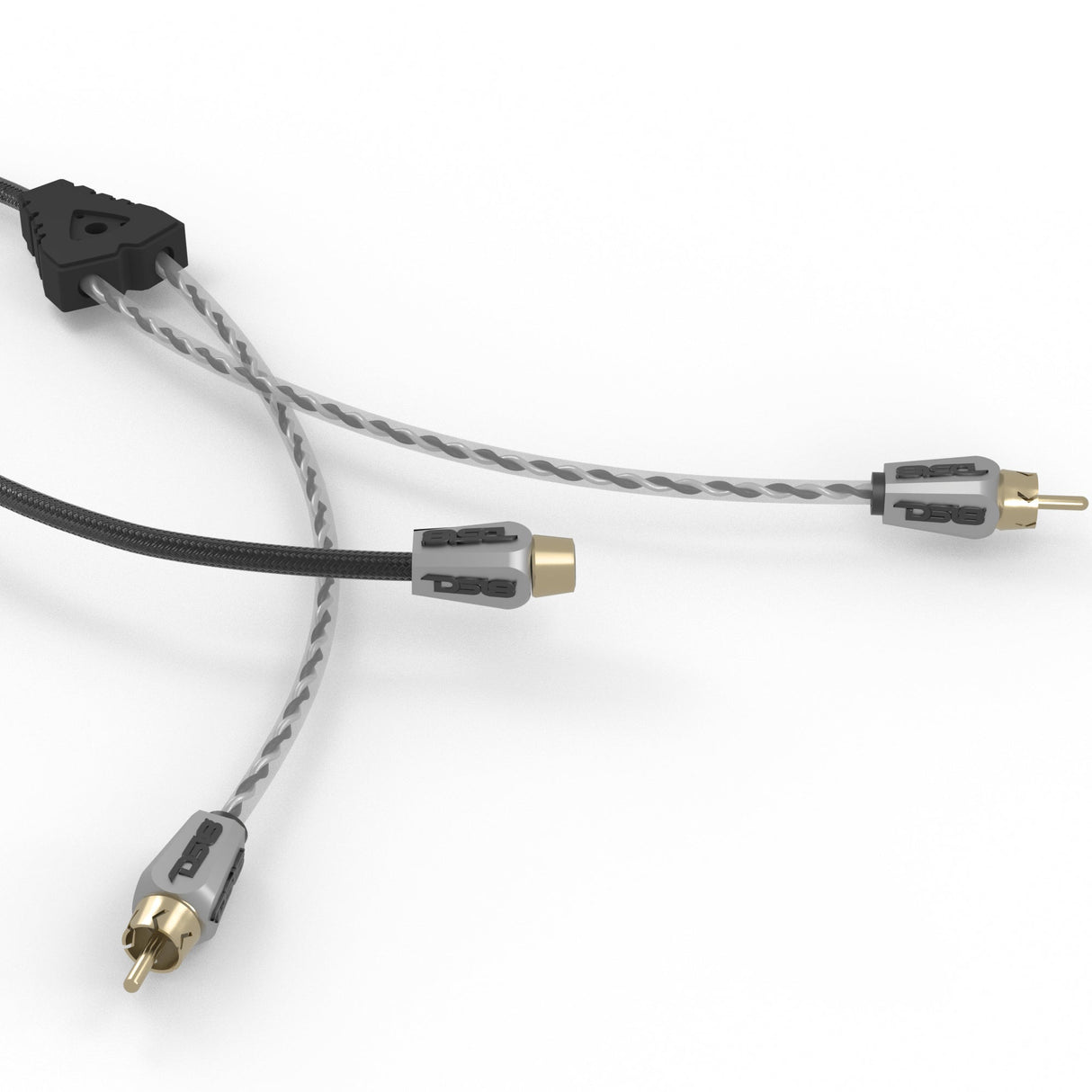 Level 3 RCA 100% Copper OFC Y Connector 1 FEMALE to 2 MALE - BLACK / RED Kit