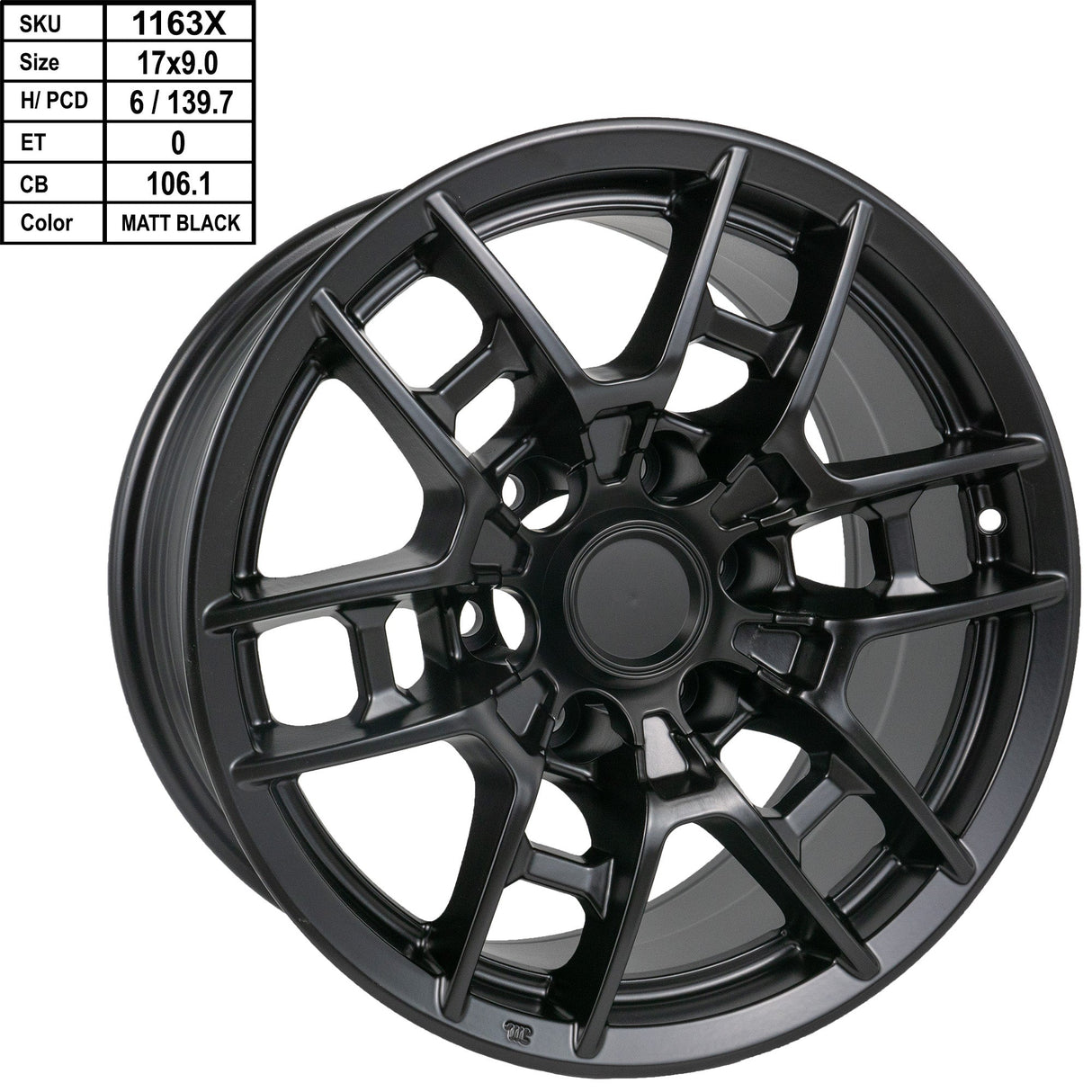 Toyota TRD Style Wheels 17" x 9 Matte Black set of 4