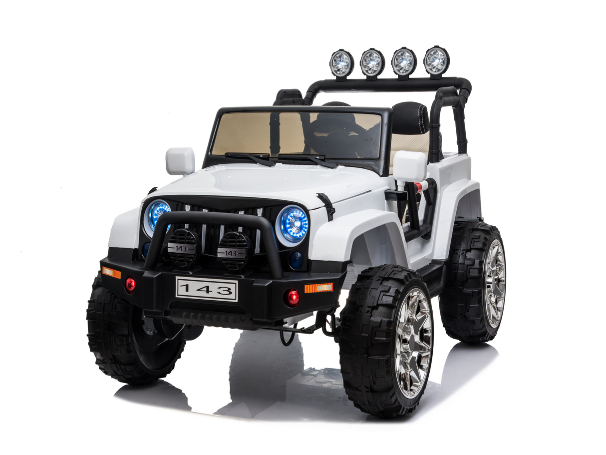 2 Seater 24 Volt 4x4 Electric Ride On Jeep Style Rubber Tires Fully Loaded Truck ATV UTV For Kids W/Magic Cars® Wireless Parental Control MagicCars