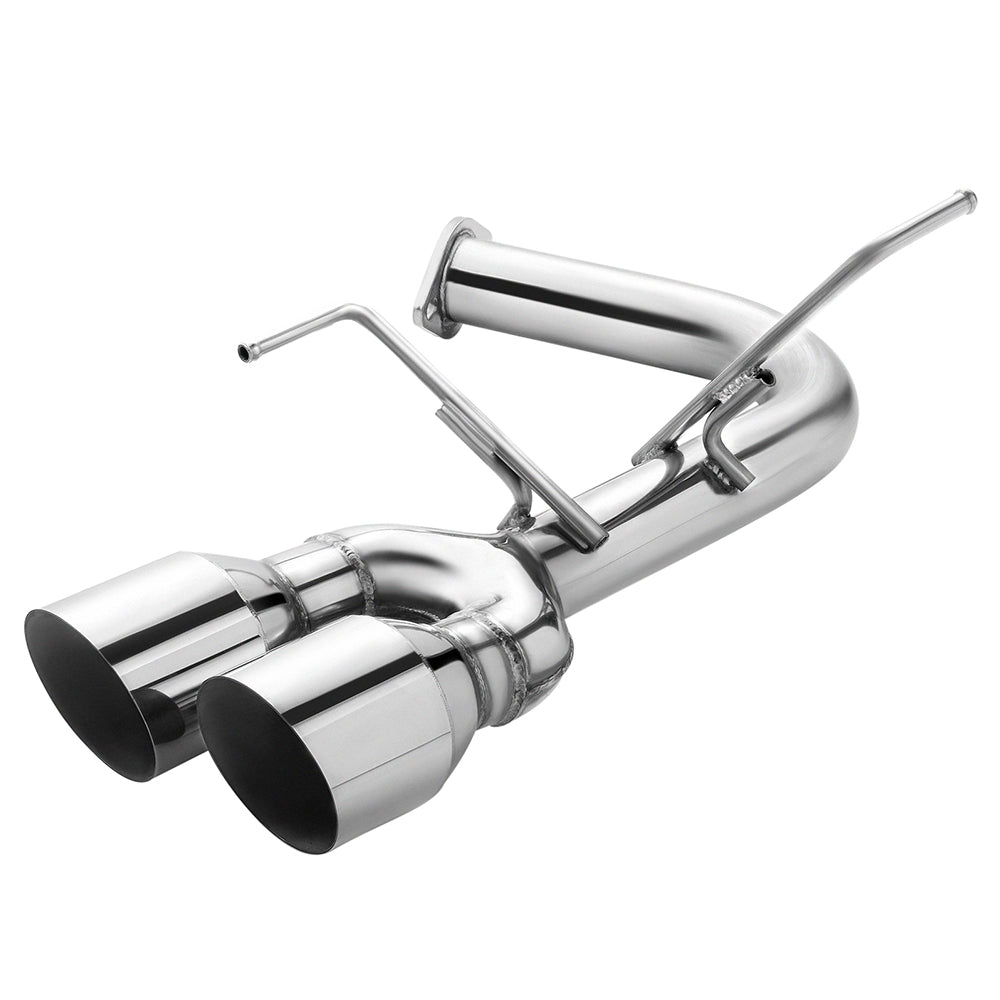 Catback Exhaust System 4" Quad Muffler Tip w Polished Tip for 2015-2022 Subaru WRX / STI