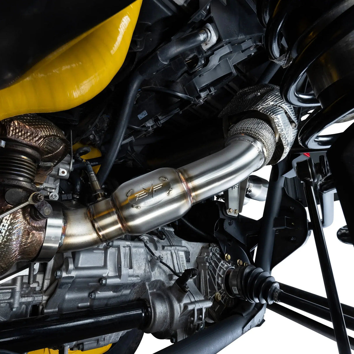 EVP Racing 3 Inch Down Pipe with Bullet Muffler for Can-Am Maverick R Evolution Powersports