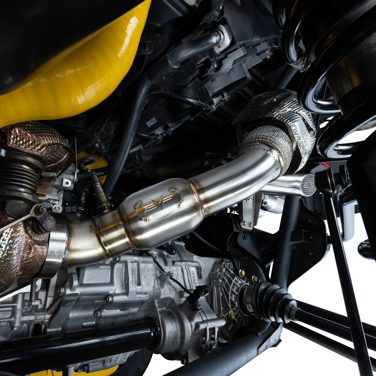 EVP Racing Shocker Electric Side-Dump Down Pipe with Bullet Muffler for Can-Am Maverick R Evolution Powersports
