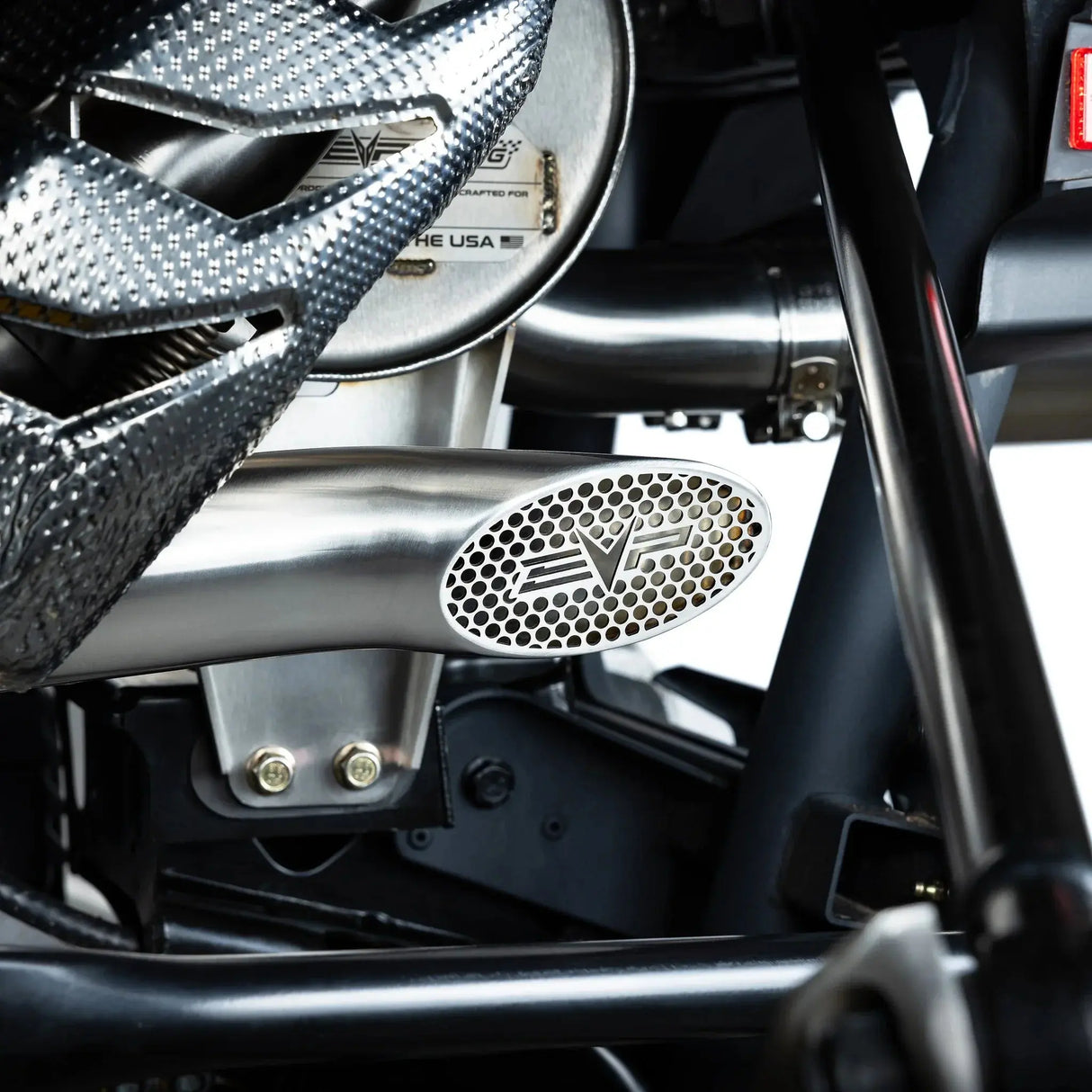 EVP Racing Shocker Electric Side-Dump Down Pipe with Bullet Muffler for Can-Am Maverick R Evolution Powersports