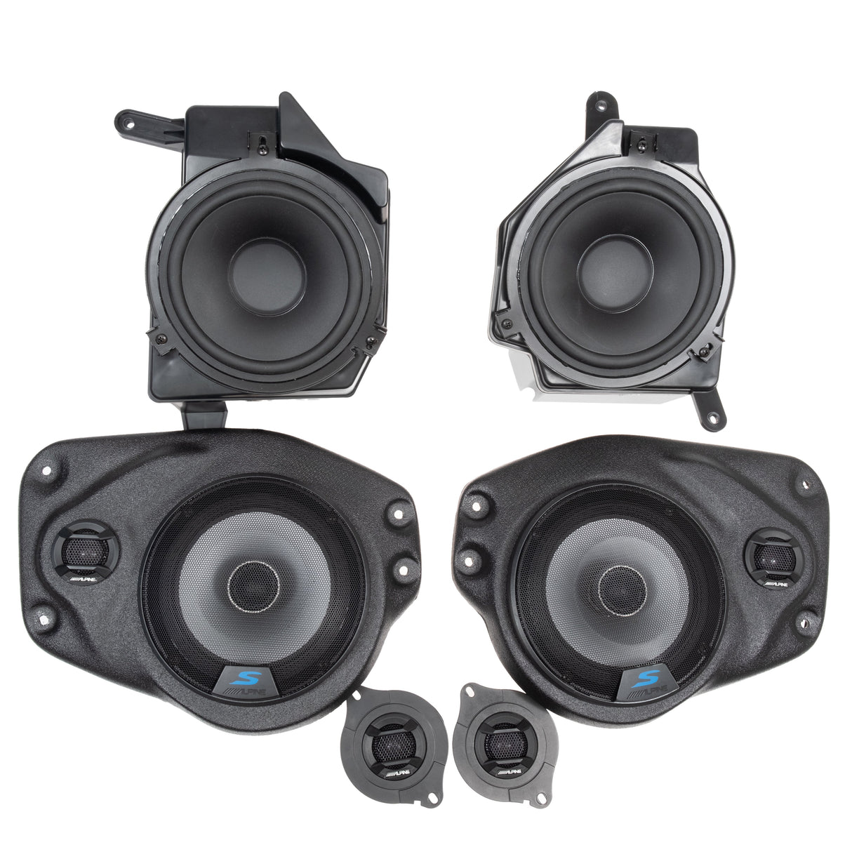 Alpine Plug & Play Full Speaker S65 Upgrade Bundle | '18-'23 JL Wrangler/ '20-'23 JT Gladiator