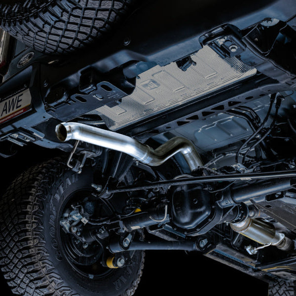 AWE Tuning 0FG Cat Back Exhaust System with BashGuard and No Tips | 2021+ Ford Bronco
