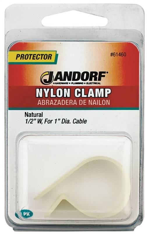 JANFORD CLAMP Nylon Natural 1/2x1 2 PK 61460 Jandorf