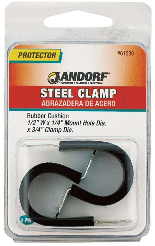 JANDORF CLAMP Steel Rubber Cush 2 PK 61530 Jandorf