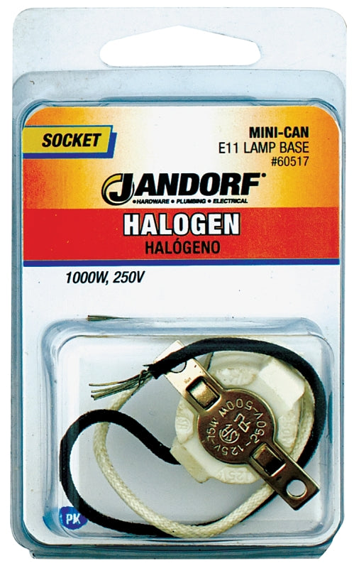 JANDORF Socket Halogen Mini-Candelabra E11 Lamp Base 60517 Jandorf