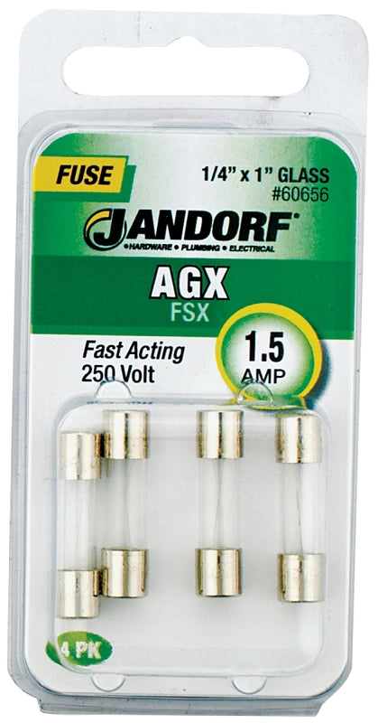 Jandorf Fast Acting 250 Volt 1.5 Amp Fuse #60656 Jandorf