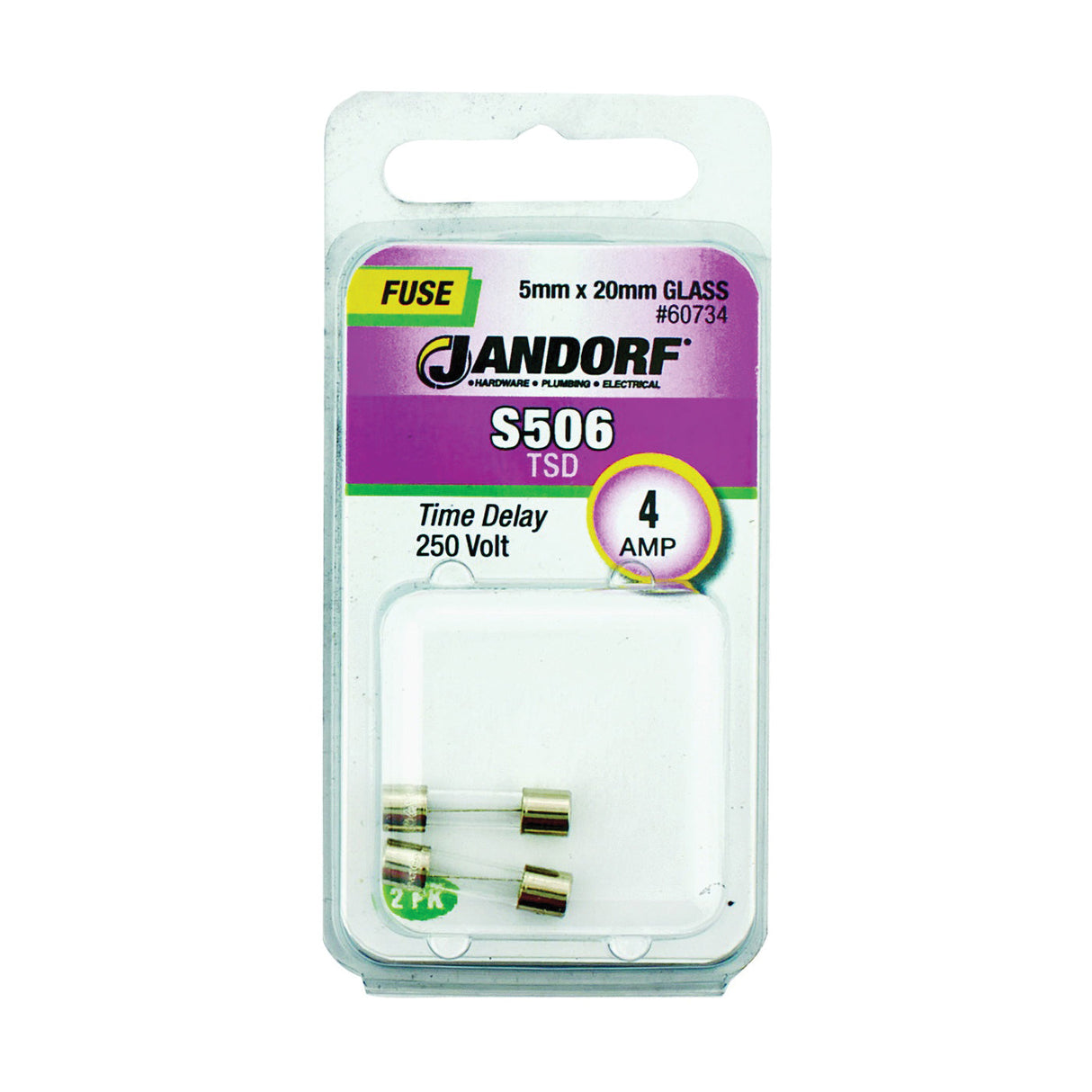 Jandorf Time Delay 250 Volt 4 Amp Fuse #60734 Jandorf
