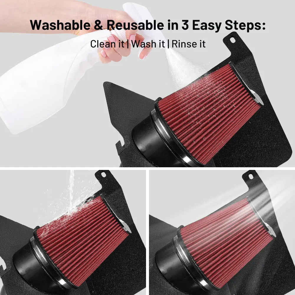 Cold Air intake kit for 2004-2005 Chevy Silverado / GMC Sierra 2500HD/3500 V8 6.6L Duramax LLY Flashark