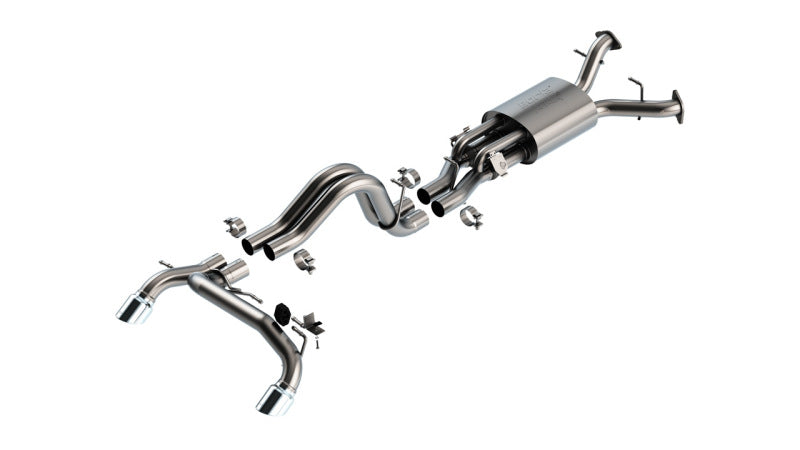 Borla 3.0L ATAK Cat-Back Exhaust System Raptor with 4-inch Chrome Tips | 2022+ Ford Bronco Raptor