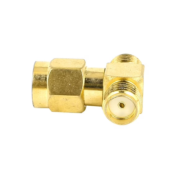 SMA T-Shape Connector Male to x2 Female TekShack