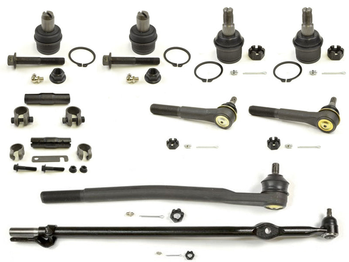 Forged Diesel 10 Piece Upper Lower Ball Joint Drag Link Tie Rod End Kit , 1999-2004 Ford 7.3L 6.0L Powerstroke RWD Forged Diesel