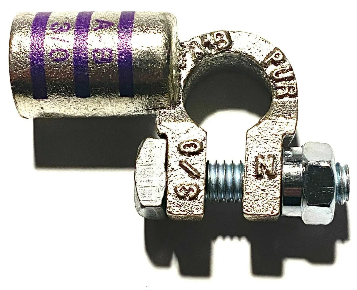 Battery Cable Ends Copper Top Post 90 DEG Terminal Connectors 2 GAUGE THUR 4/0 ac/dc wire and supply