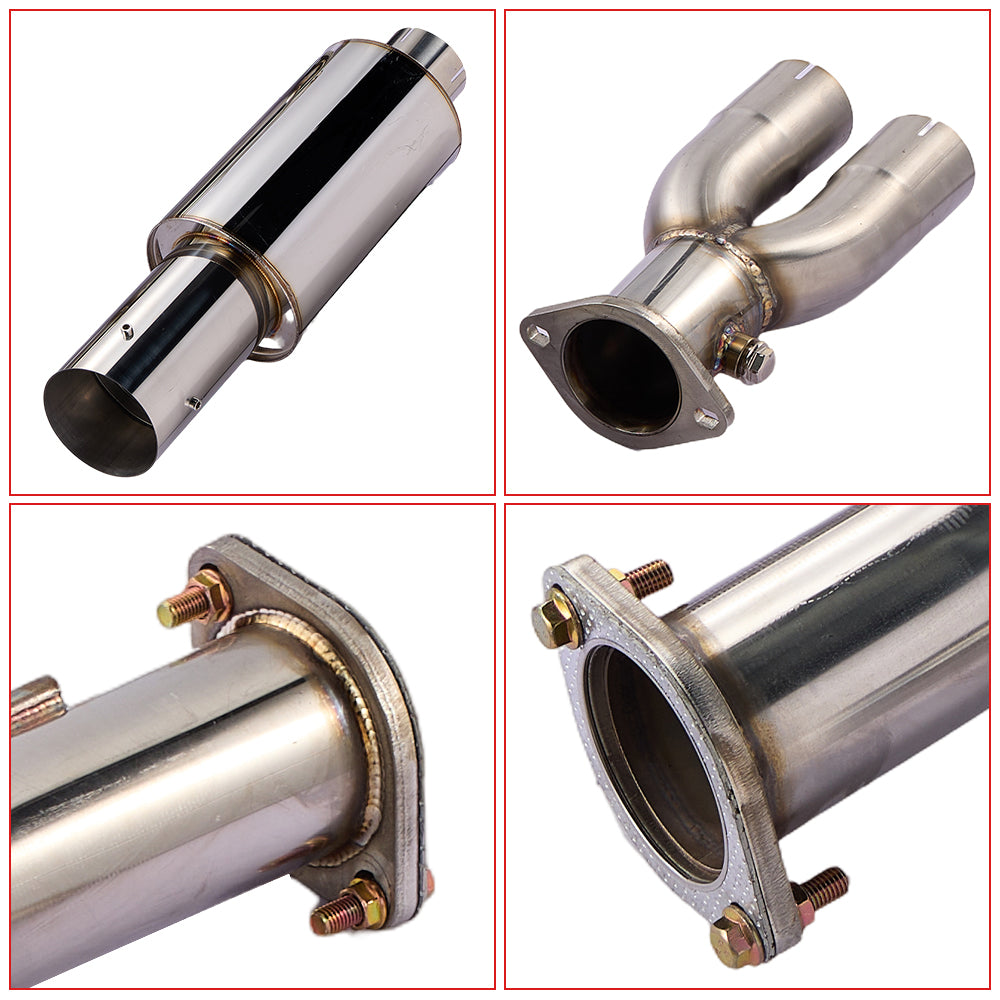 3 Inches Single Tip Cat-Back Exhaust for 2009-2020 Nissan 370Z Flashark