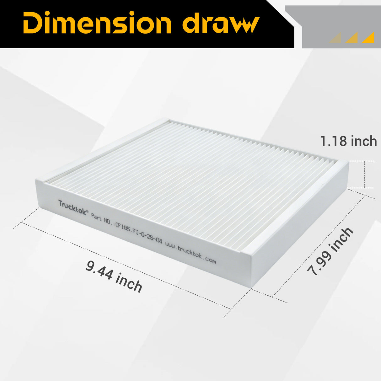 Trucktok 2020-2026 Silverado Sierra Cabin Air Filter Replaces CF185 TruckTok