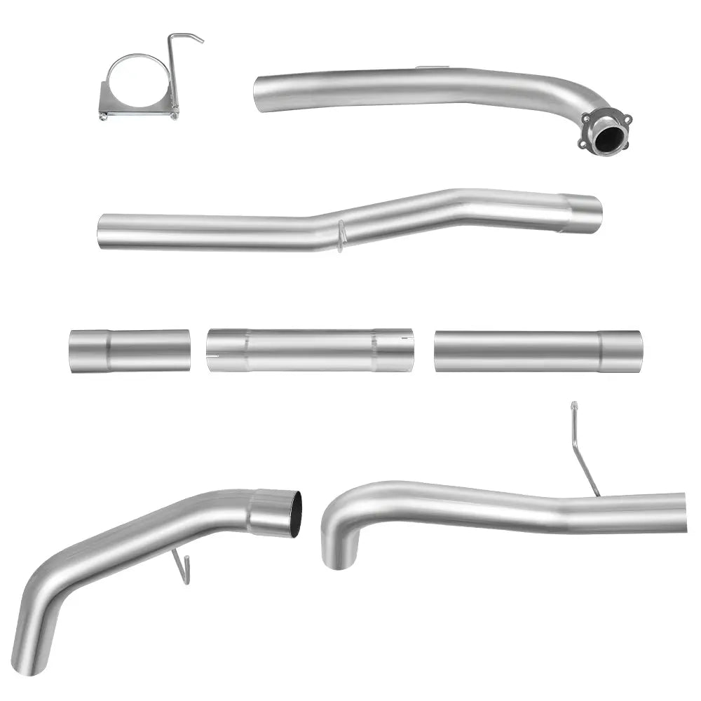 For 4.0/5.0 Inch 2017-2019 L5P 6.6 Duramax Chevy GMC DPF Delete Race Pipe Downpipe-Back