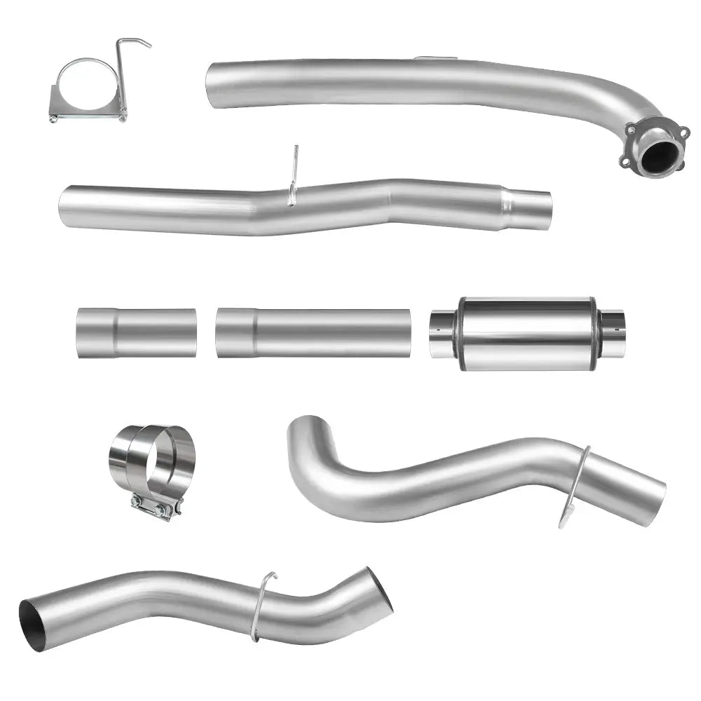 For 4.0/5.0 Inch 2017-2019 L5P 6.6 Duramax Chevy GMC DPF Delete Race Pipe Downpipe-Back Flashark