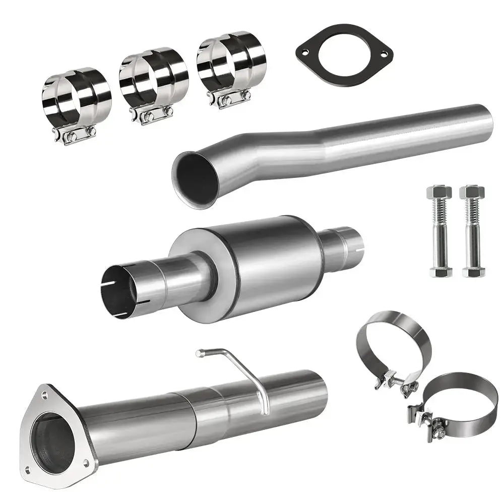 4.0/5.0 Inch 6.7 Powerstroke DPF Delete Race Pipe | Downpipe-Back Exhaust w/Muffler for 2011-2023 Ford F-250, F-350, F-450